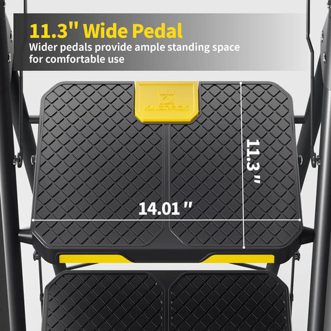 Sturdy 5 Step Steel Ladder With Anti Slip Wide Pedals Handrail And Safe Lock Design 800 Lb Capacity Folding Portable Step Stool