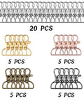 Kickass Swivel Clasp Hooks For Key Chains And Lanyards, D Ring Snap Clips For Purse Hardware and DIY Craft Gear, assorted colors, bulk pack.