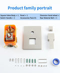 Two Way Shower Diverter Valve Kit With Brushed Nickel Finish Wall Mount Dual Function Shower Mixer One Handle Control Easy Install Replacement Rough In Valves Included components displayed