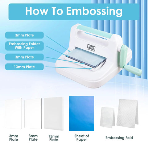 Beginner Friendly Die Cutting And Embossing Machine Kit For Card Making And Crafting With A5 Die Cutter 6 Inch Opening and Plates