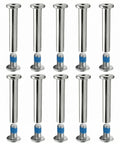10-pack of 6mm Inline Skate Axle Screws Set, 15/64 Inch Shaft, 35mm Working Length, 42mm Fully Screwed Length, Hex Socket Bolts