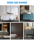 Wide use range of brushed nickel cabinet handles for kitchen, bathroom, living room, bedroom wardrobe, and bedside cabinets.