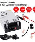 Beefy 12V 50A 600W DC Power Supply Converter From 110V 220V AC To 12V DC Adjustable Output with clamps and cables