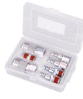 Heavy Duty Industrial One Quarter Inch NPT Air Tool Coupler And Plug Kit 7 Piece Set With Storage Case Zinc Plated Steel 300 PSI Max