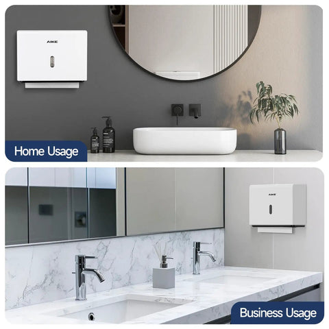Heavy Duty 200 Sheet Multifold Paper Towel Dispenser With Easy No Drill Wall Mount Premium Abs Plastic White Build in home and business settings.