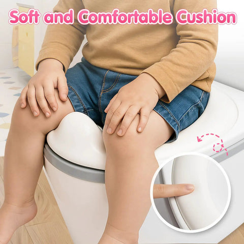 Tot Sized Three In One Potty Training Toilet With Realistic Flush Sounds And Removable Seat That Doubles As A Comfy Stool Feature Loaded With Quick Clean Wipe Tray And Steady Paper Holder For Your Ready To Roll Tyke