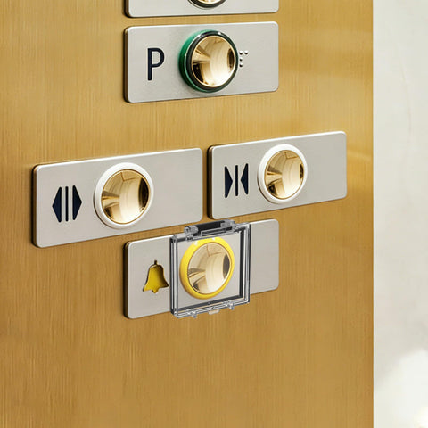 Power Button Guard 2 Pack Clear Plastic Push Safety Covers for Computer PC Dishwasher Washing Machine Elevator Universal Fit Prevent Accidental Presses Dustproof and Child Proof Protector on elevator button panel