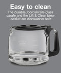 FrontFill Drip Coffee Maker Digital Programmable 12 Cup Glass Carafe Black And Silver With Easy Fill Reservoir
