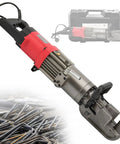 Hot Electric Hydraulic Rebar Bender Portable Bending Machine For 16-25mm Steel With 0-130 Degree Angle and Positioning Bolt Includes Storage Box High Efficiency Tool shown with detailed blade and wiring.