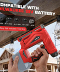 Badass Cordless Brad Nailer and T-50 Staple Gun 2-In-1 Powerhouse Featherlight 3Lb Tool compatible with Milwaukee 18V Battery