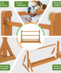 Dog Agility Set With Wooden Jumps And Hurdles, Backyard Obstacle Course Training Gear, heavy-duty and easy-to-assemble parts.