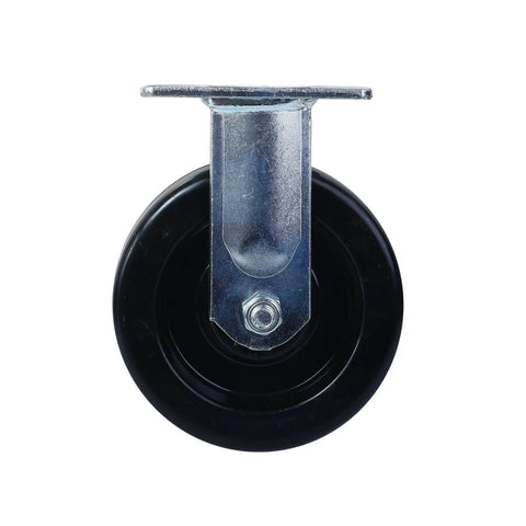 Rock Solid 6 Inch Phenolic Rigid Plate Caster Built Like A Tank For Heavy Hauls 840 Lb Load Capacity Smooth Rolling Industrial Workhorse With Cold Forged Steel Mounting Plate