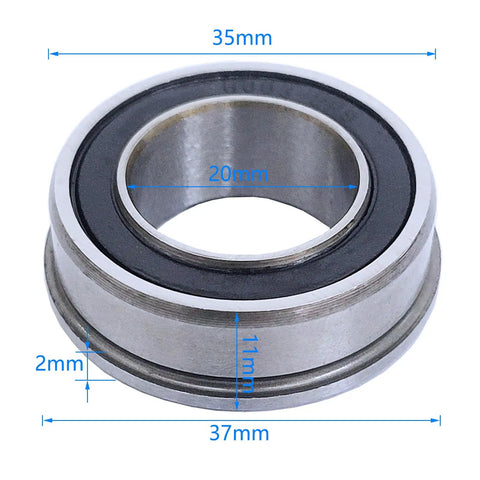 10 Pcs Flanged Deep Groove Ball Bearings 20x35x11mm F6003 20 2RS ABEC 3 Heavy Duty Double Sealed Steel Bearings For Household Appliances Garden Machinery Outdoor Equipment Tools, 20x35x11mm flanged steel bearing