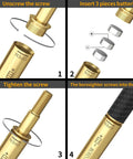 Step-by-step guide for inserting batteries into Red Laser Crossbow Bore Sight With Batteries, Easy Thread-On Red Dot Boresighter.