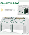 Portable Greenhouse Shelter 6 Foot By 3 Foot By 3 Foot With Dual PE Covers, roll-up windows, clear panels, backyard use