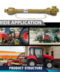 Heavy Duty PTO Drive Shaft With 6 Spline Ends And 1 3 8 Inch Fit, Series 4 tractor driveline with slip clutch, 20CrMnTi U-joint
