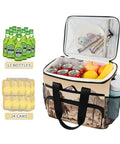 Open Go-To Insulated Lunch Bag With Shoulder Strap For Picnic, Hiking, Camping Or Work, 15L Big Capacity, Tear-Resistant Polyester