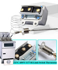 Upgraded 1177 High Limit Fryer Thermostat Switch Three Eighths Inch MPT 450 F Replacement OEM Part For Gas Fryers And Deep Fryers
