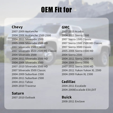 Gas Cap Replacement For 2004 2011 Chevy Silverado 1500 2500 3500 Tahoe Suburban Avalanche GMC Sierra Yukon Enclave Escalade Saturn Outlook GT330 20915842 100 Percent Quality Tested No Fuss Easy Install Durable Fuel Tank Cap compatible vehicle list