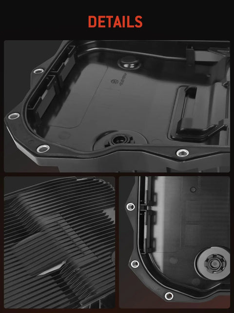 Close-up of 8 Speed Automatic Transmission Oil Pan With Bolts And Gasket For Ram 1500 2500 3500 Jeep Grand Cherokee Durango