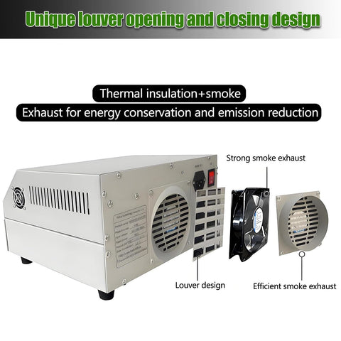 Reflow Oven And Soldering Station For PCB Boards With Hot Air Circulation Automatic Reflow Machine louver and exhaust design