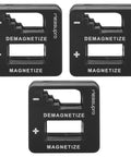Pro Grade Magnetizer And Demagnetizer Kit For Screwdrivers, Bits, Small Tools And Drills Black 3 Pack