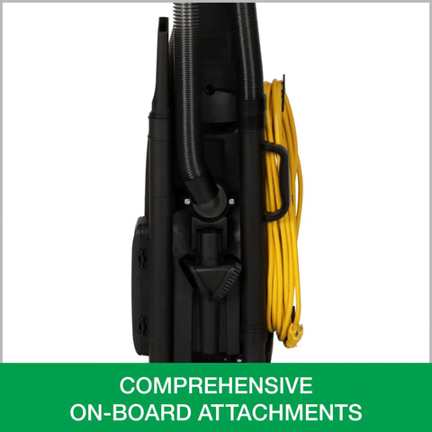 Get The Heavy Duty Power Upright Vacuum That Will Make Your Floors Look Brand New. This Lightweight, Bagged Commercial Cleaner Is Perfect For High Traffic Areas And Tough Messes. Experience Industrial Strength Suction Without The Back Breaking Weight Or