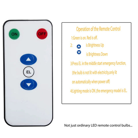 Remote for Go To Rechargeable LED Light Bulbs With Remote Control Cordless Warm White Emergency Lamp For Home Power Outages