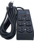 Beefy 6 Outlet Power Conditioner With 15 Foot Cord Black Studio Grade Surge Protector Delivers EMI RFI Noise Attenuation