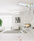 Built Tough Electric Retractable Attic Ladder Heavy Duty Loft Access With Non Slip Treads Smooth Glide Design Saves Floor Space For Duplex Or Warehouse Jobs Right Now in modern living room.
