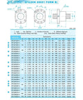 Precision Rolled Ballscrew 1000Mm SFU3210 C5 Grade 10Mm Lead with specifications and dimensions chart