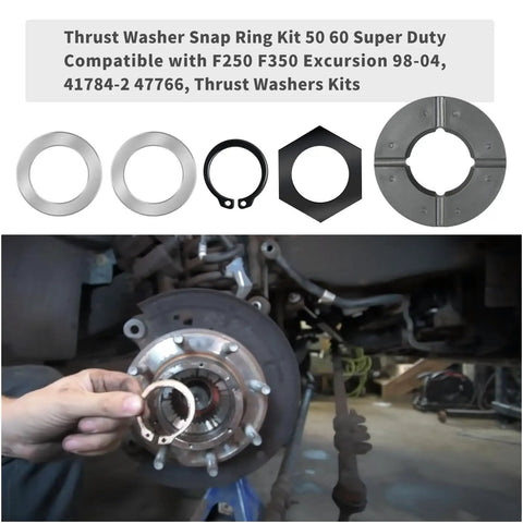 Top Shelf Thrust Washer And Snap Ring Kit Compatible With Ford F250 F350 Excursion 98 To 04 Super Duty 4x4 Truck Rock Solid Street Slick Replacement Parts