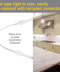 RibbonFlex Pro Plus 12V LED Strip Light Kit With 3000K Soft White Remote Included Ready To Use Out Of The Box Cuttable With Connectors