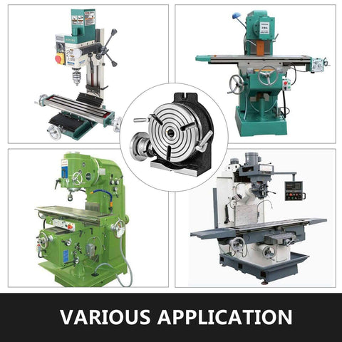 Various milling machines with 8 Inch Horizontal and Vertical Rotary Table for Milling Machines with 3 Slots MT 3 Compatible