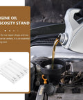 Oil Comparator And Viscosity Tester For Engine And Transmission Oils, Four Hole Acrylic Demonstration Stand, Essential Gearhead Grade Car Maintenance Diagnostic Tool, shown in use