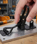 Beefy Heavy Duty Stainless Steel Toggle Clamp Latch Set With Adjustable Quick Release Pull Clamps 440 Lbs Holding Capacity in use