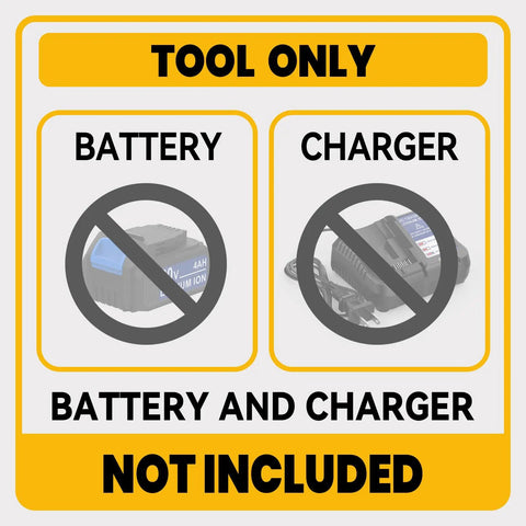 Sign indicating tool only; battery and charger not included for Heavy Duty Cordless Water Transfer Pump With Zero Fuss Brushless Motor 760 Gph.