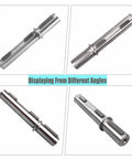 Output Shaft For NMRV040 Worm Gear Box With Gaskets S Ring Corner Pin For Nema 34 Stepper Motor RV040, displaying different angles