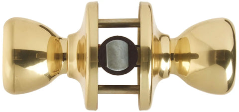 Non Locking Passage Door Knob For Interior Doors Ideal For Closets And Hallways Polished Brass Finish Easy DIY Install No Locking Needed Smooth Latch And Smooth Operation Perfect For Homes And Apts
