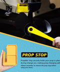 Pro Grade 1-1/16 Inch Boat Prop Wrench And Prop Stop Block Kit in use securing propeller on outboard engine
