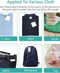Price Tagging Gun For Clothing Quick Tag Attacher Kit With 6 Needles And 1000 Barbs demonstrated on clothes and backpack