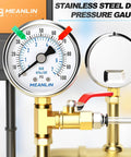 Rugged Stainless Steel Dry Pressure Gauge 0 To 100 Psi With A Two Inch Dial One Quarter Inch NPT Lower Mount Waterproof on test rig
