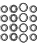 16Pc Precision Steel Ball Bearing Kit For RC Cars, High Strength, Low Friction Deep Groove Bearings, Universal Fit Upgrade Parts, Easy Install, Boost Speed And Smooth Performance; 16 steel bearings