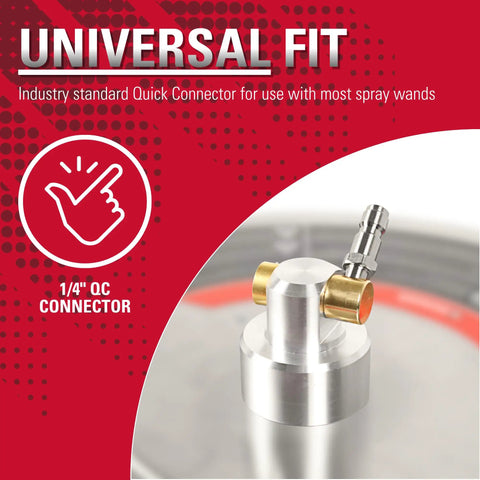 Universal 16.5 Inch Pressure Washer Surface Cleaner Stainless Steel 1/4 QC connector focus detail