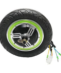 Level Up Your Ride With This Dope 12 Inch 36V 500W Brushless Hub Motor Rear Wheel with Pneumatic Tires and wiring.