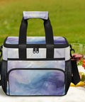 Abstract Color Insulated Picnic Backpack Lunch Bag For Women And Men Ultra Large Portable Lunch Tote For Picnics Beach Work Travel Office Camp Gradient on picnic table