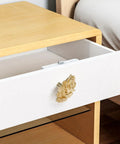 Gold Brass Peony Drawer Pulls Vintage Cabinet Hardware For Kitchen Bathroom Dresser Cupboard Furniture Easy Grip Flower Knob Handles With Classic Chinese Vintage Decor installed on white drawer