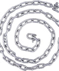 Portable Galvanized Fluke Style Anchor Kit With Seventy Five Foot Three Eighths Inch Nylon Rope, Six Point Five Foot Five Sixteenths Inch Chain, Two Five Sixteenths Inch Shackles, Ideal For Boats Sixteen To Twenty Six Feet, Great For River Currents includes coiled galvanized chain