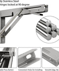 Four Pack Folding Shelf Brackets Built To Last Heavy Duty Wall Mount Triangle Design For Floating Shelves And Desks Space Saving DIY