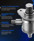 High Pressure Fuel Pump With Seal Gasket And Bolt On Direct Fit For Buick Allure Enclave LaCrosse Cadillac displayed with features